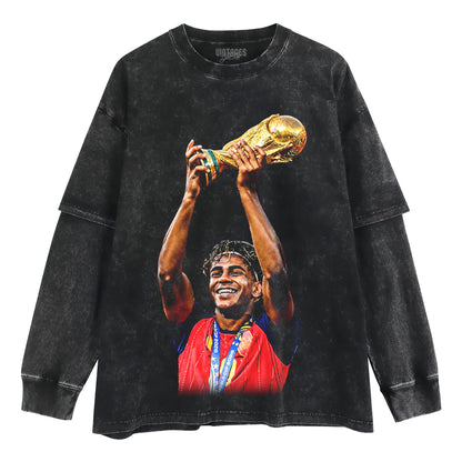 LAMINE YAMAL - CROWNED TANK TOP & TEE & LONG SLEEVE & LAYERED LS & HOODIE