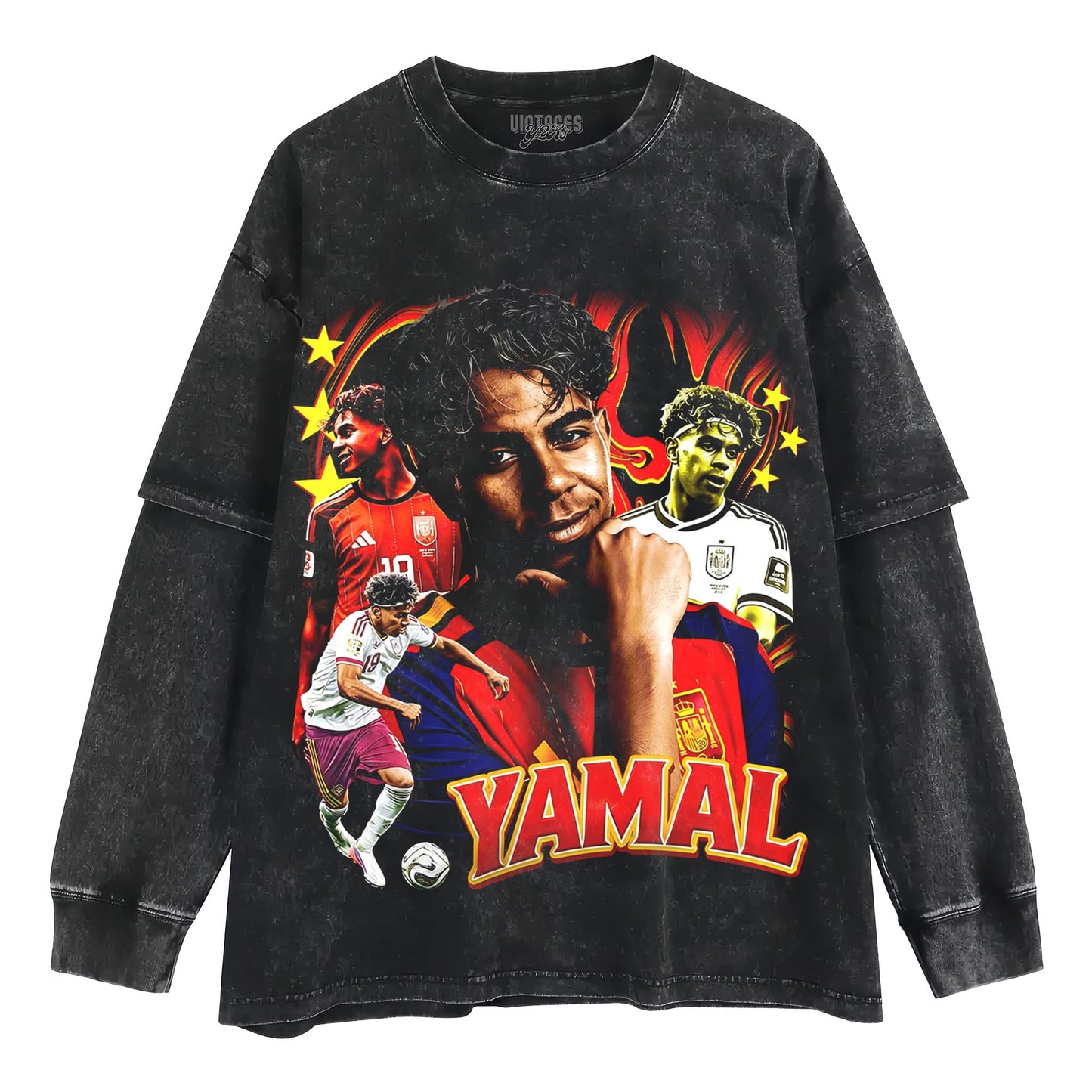 LAMINE YAMAL 2026 VINTAGE TANK TOP & TEE & LONG SLEEVE & LAYERED LS & HOODIE