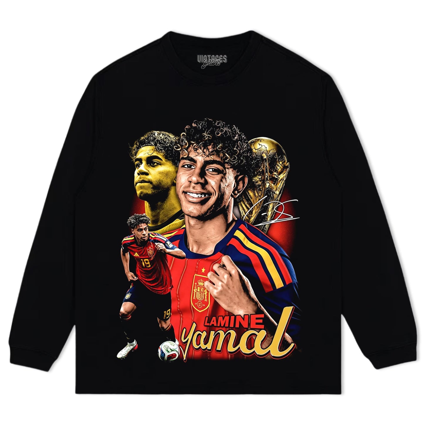LAMINE YAMAL 2026 VINTAGE V2 TANK TOP & TEE & LONG SLEEVE & LAYERED LS & HOODIE
