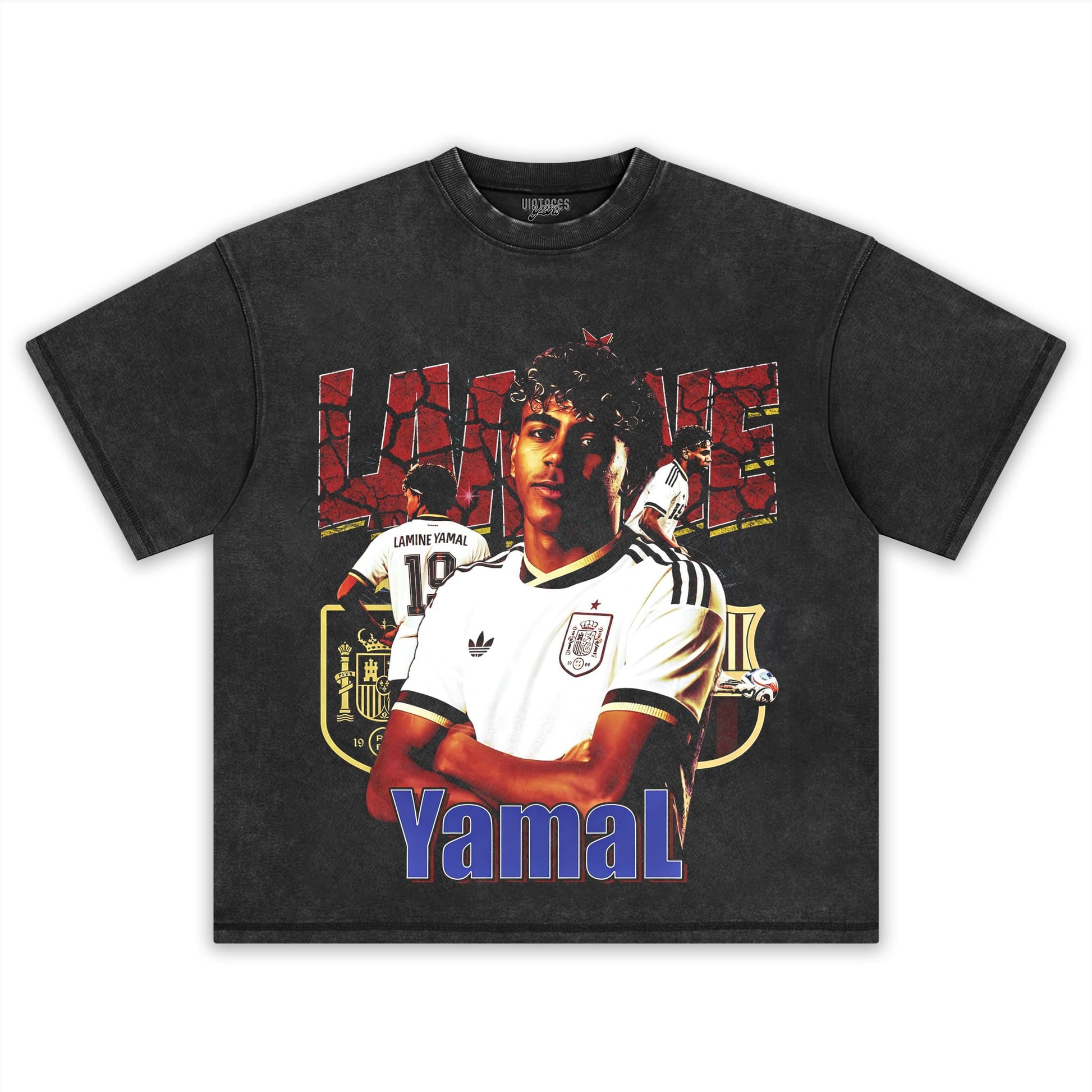 LAMINE YAMAL 2026 VINTAGE V4 TANK TOP & TEE & LONG SLEEVE & LAYERED LS & HOODIE
