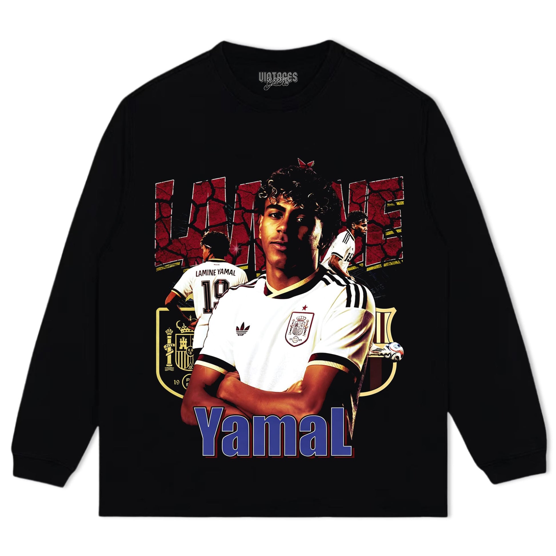 LAMINE YAMAL 2026 VINTAGE V4 TANK TOP & TEE & LONG SLEEVE & LAYERED LS & HOODIE