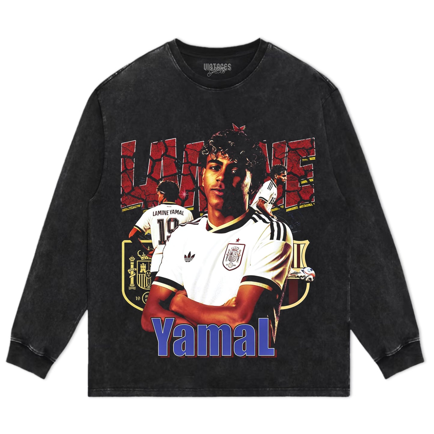 LAMINE YAMAL 2026 VINTAGE V4 TANK TOP & TEE & LONG SLEEVE & LAYERED LS & HOODIE