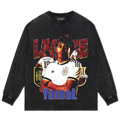 LAMINE YAMAL 2026 VINTAGE V4 TANK TOP & TEE & LONG SLEEVE & LAYERED LS & HOODIE