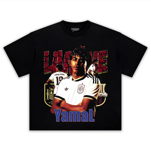 LAMINE YAMAL 2026 VINTAGE V4 TANK TOP & TEE & LONG SLEEVE & LAYERED LS & HOODIE