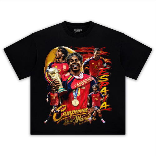 SPAIN - WC '26 CHAMPS V3 TANK TOP & TEE & LONG SLEEVE & LAYERED LS & HOODIE
