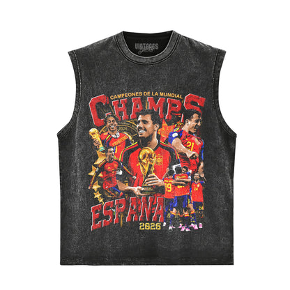 SPAIN - WC '26 CHAMPS V6 TANK TOP & TEE & LONG SLEEVE & LAYERED LS & HOODIE
