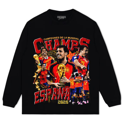 SPAIN - WC '26 CHAMPS V6 TANK TOP & TEE & LONG SLEEVE & LAYERED LS & HOODIE