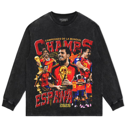 SPAIN - WC '26 CHAMPS V6 TANK TOP & TEE & LONG SLEEVE & LAYERED LS & HOODIE
