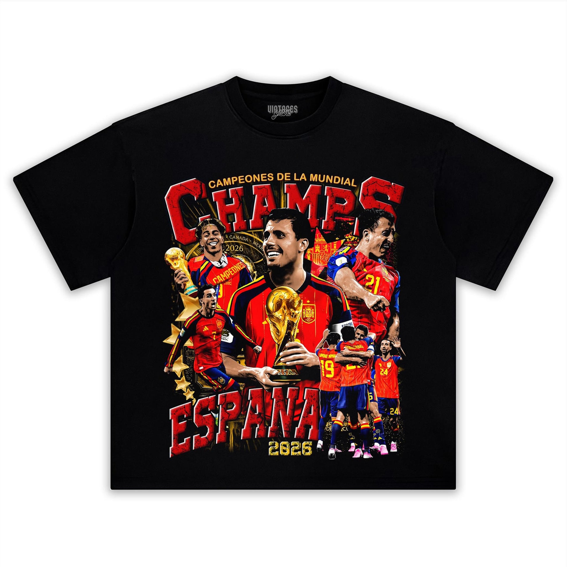 SPAIN - WC '26 CHAMPS V6 TANK TOP & TEE & LONG SLEEVE & LAYERED LS & HOODIE