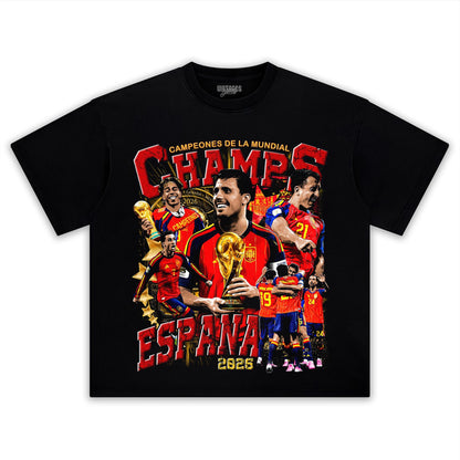 SPAIN - WC '26 CHAMPS V6 TANK TOP & TEE & LONG SLEEVE & LAYERED LS & HOODIE