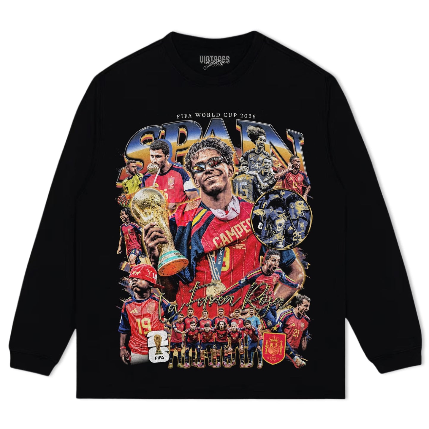 SPAIN - WC '26 CHAMPS V7 TANK TOP & TEE & LONG SLEEVE & LAYERED LS & HOODIE